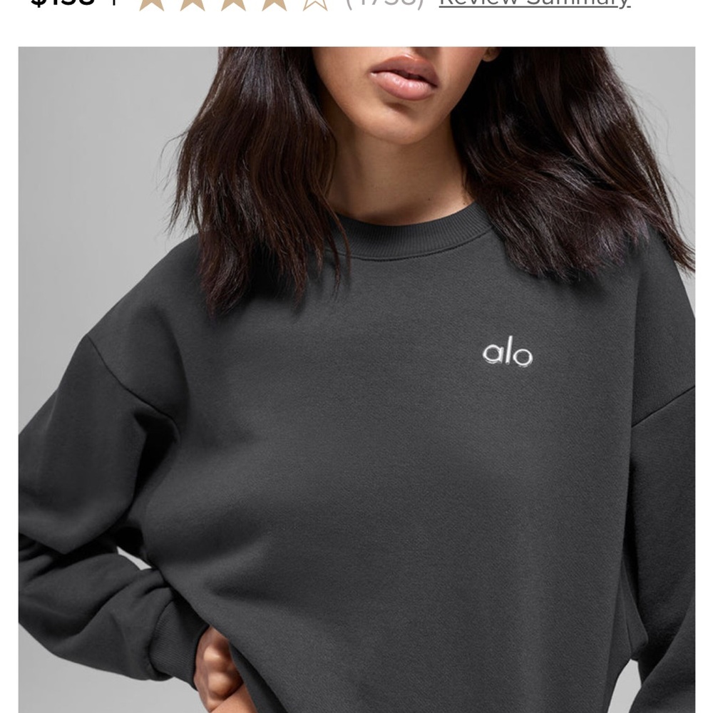 NWT-ALO Yoga Men's/ Women’s Black accolade Crewneck Sweatshirt